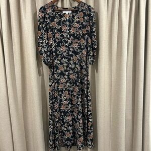 Emma & Michele Black Floral Dress